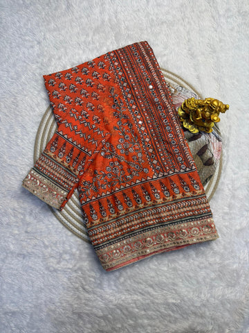 Fox georgette designer saree