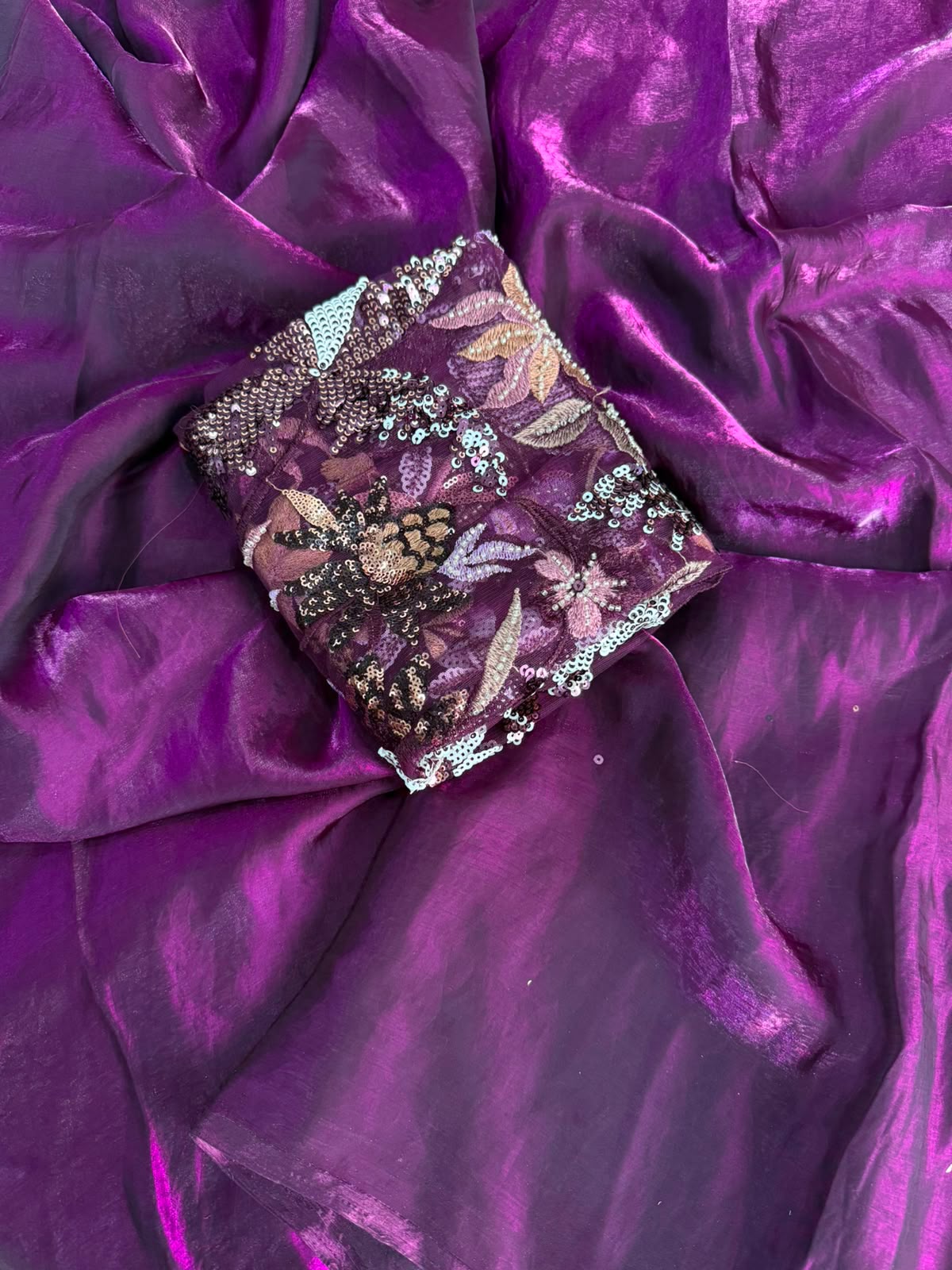 Heavy space silk designer saree ✨