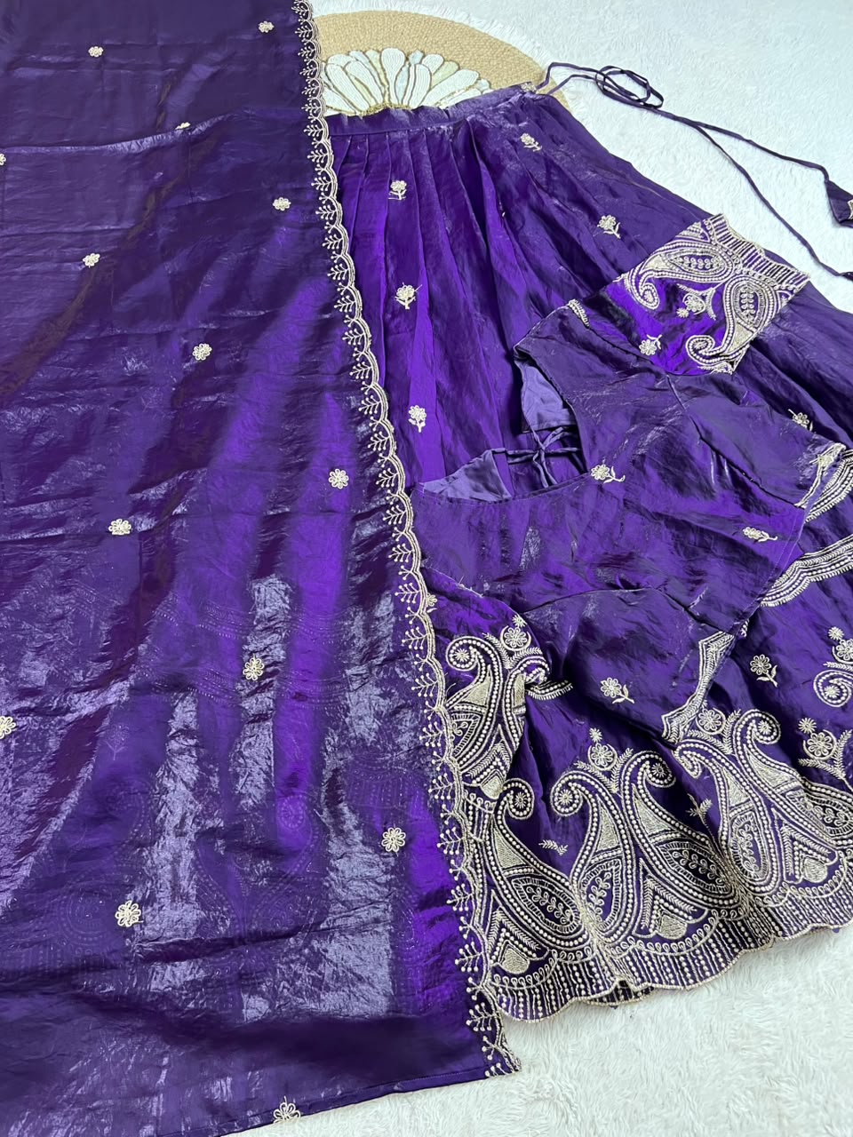 Space silk Fully stitched lehenga set ✨