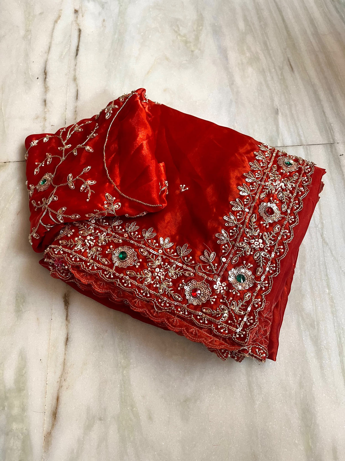 Space satin silk designer saree ✨
