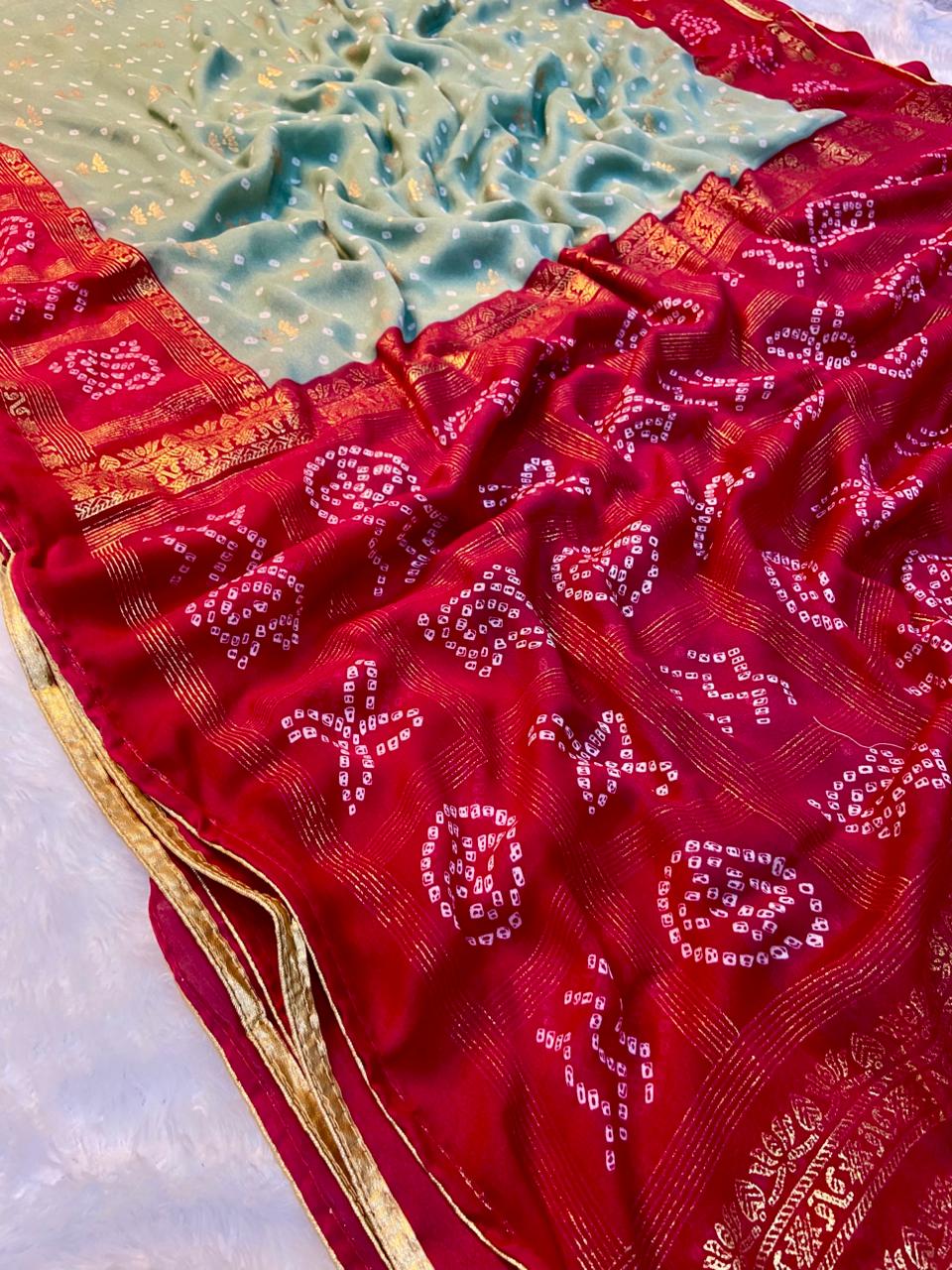 Heavy malai design saree
