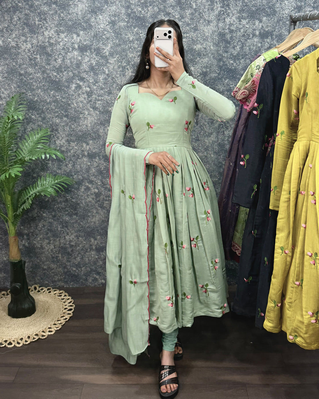 South mull chenderi Anarkali Set✨