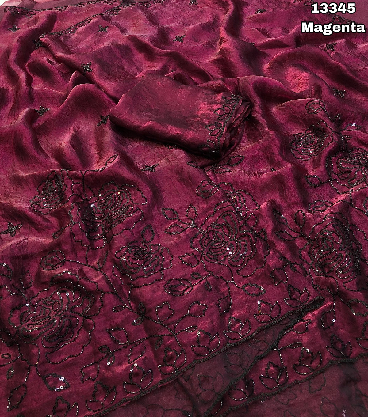 Space silk designer saree ✨