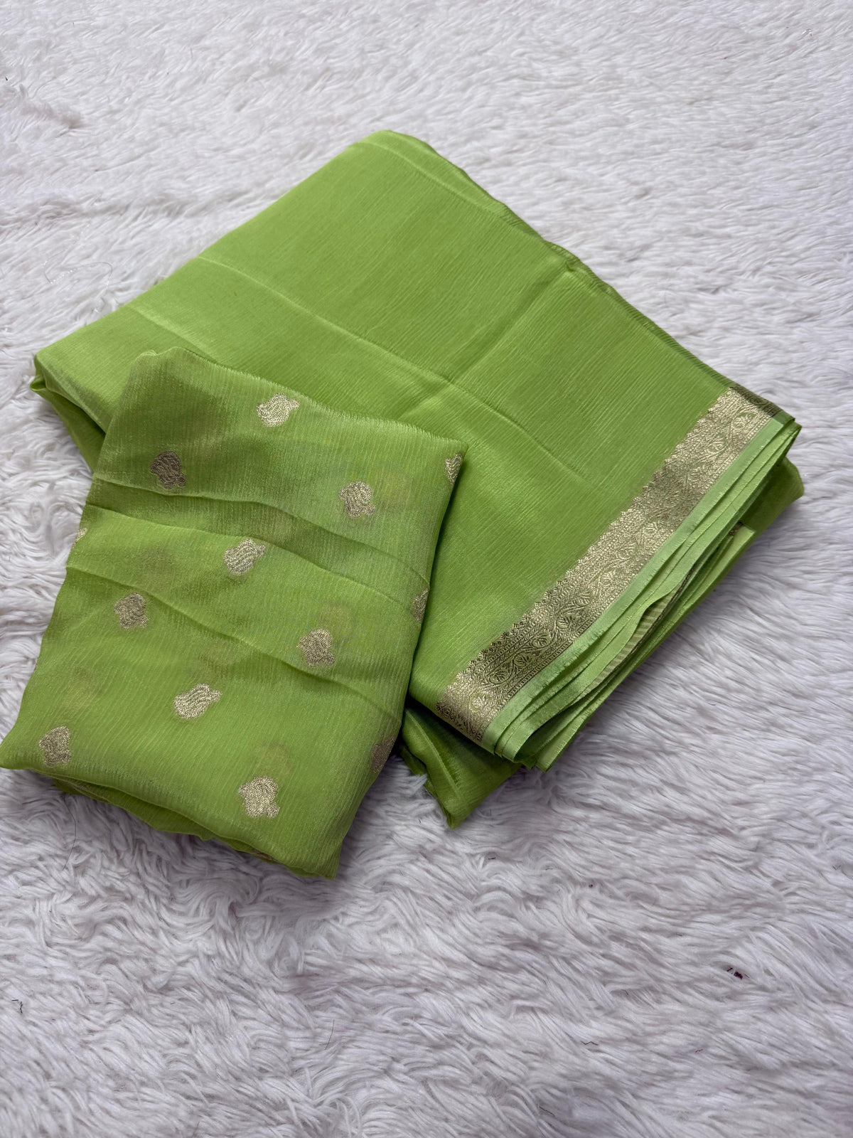 Pure chinnon saree