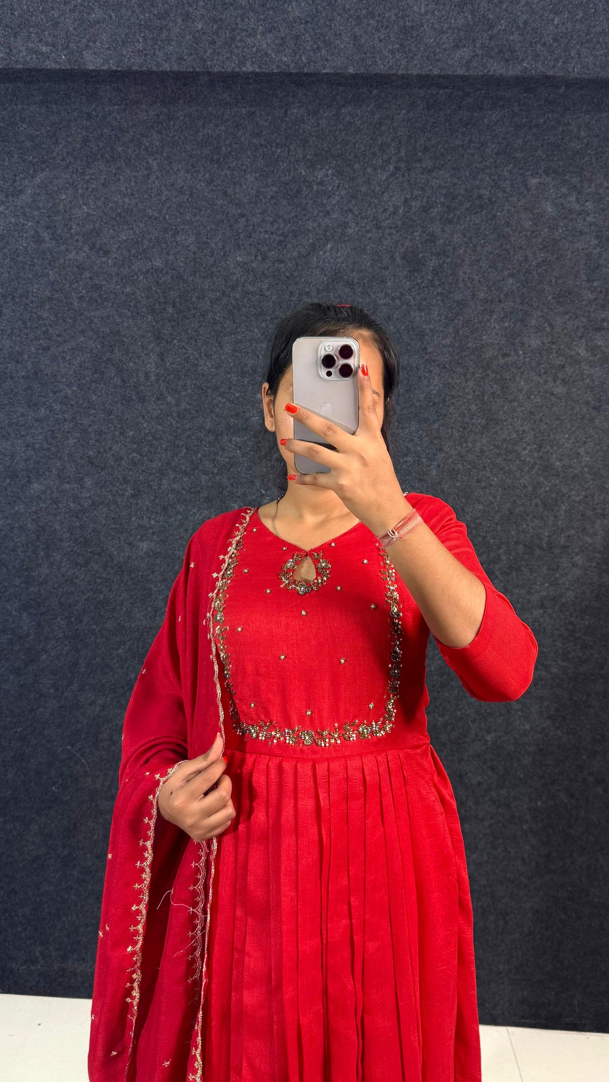 TARA Hand work Anarkali with Duppatta