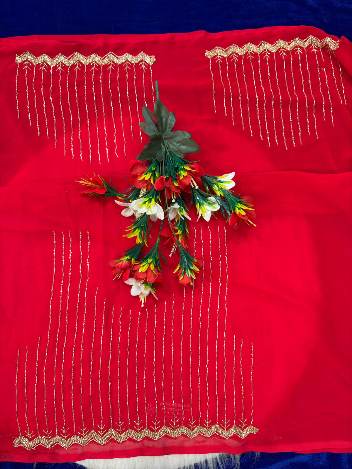 Pure georgette kadhana work saree