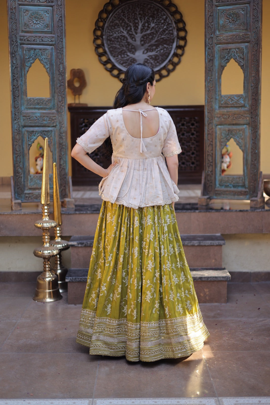 Designer viscose Jacquard lehenga choli