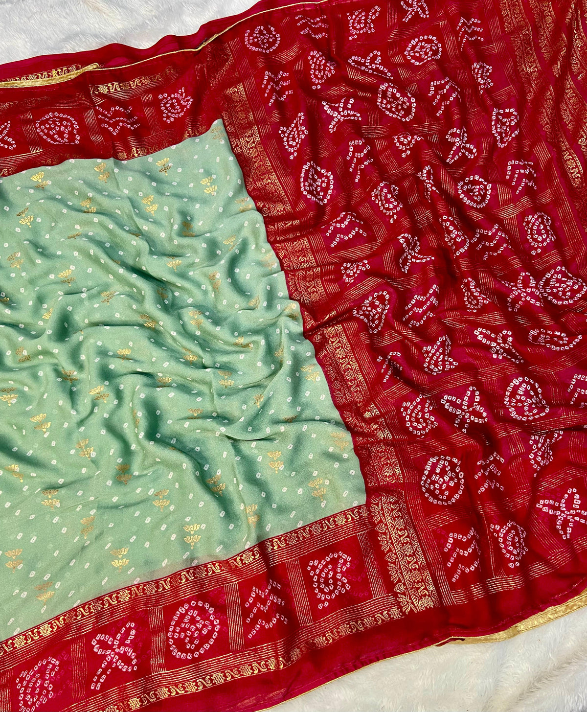 Heavy malai design saree