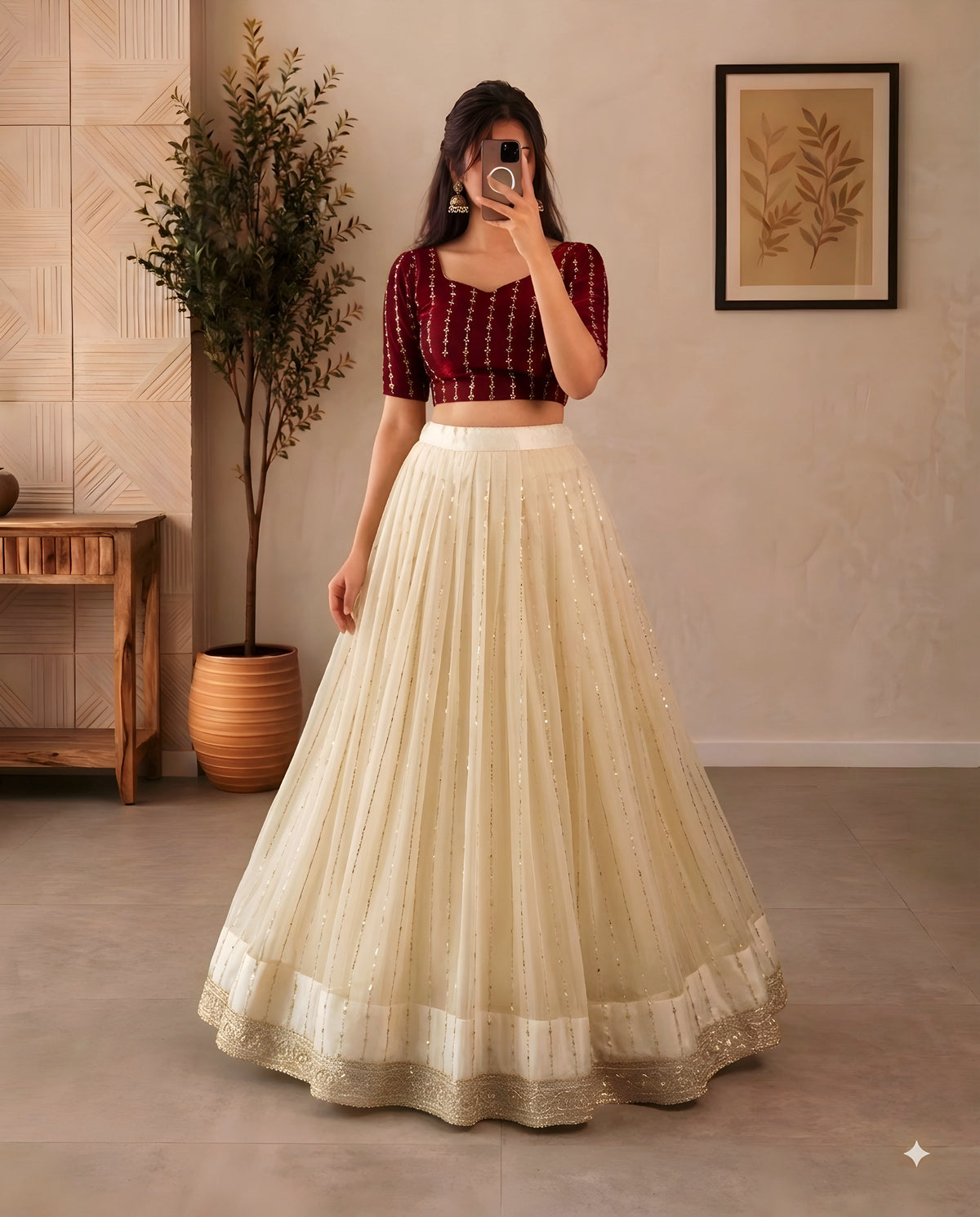 Premium space silk lehengas