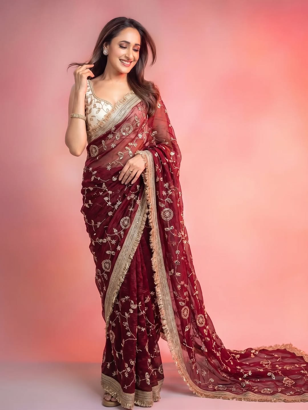 Space silk designer saree