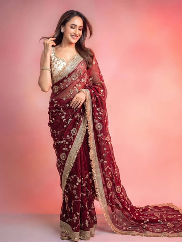 Space silk designer saree