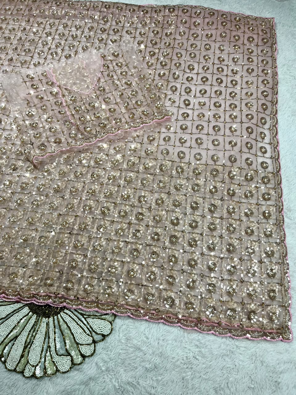 Butterfly net heavy Designer Saree