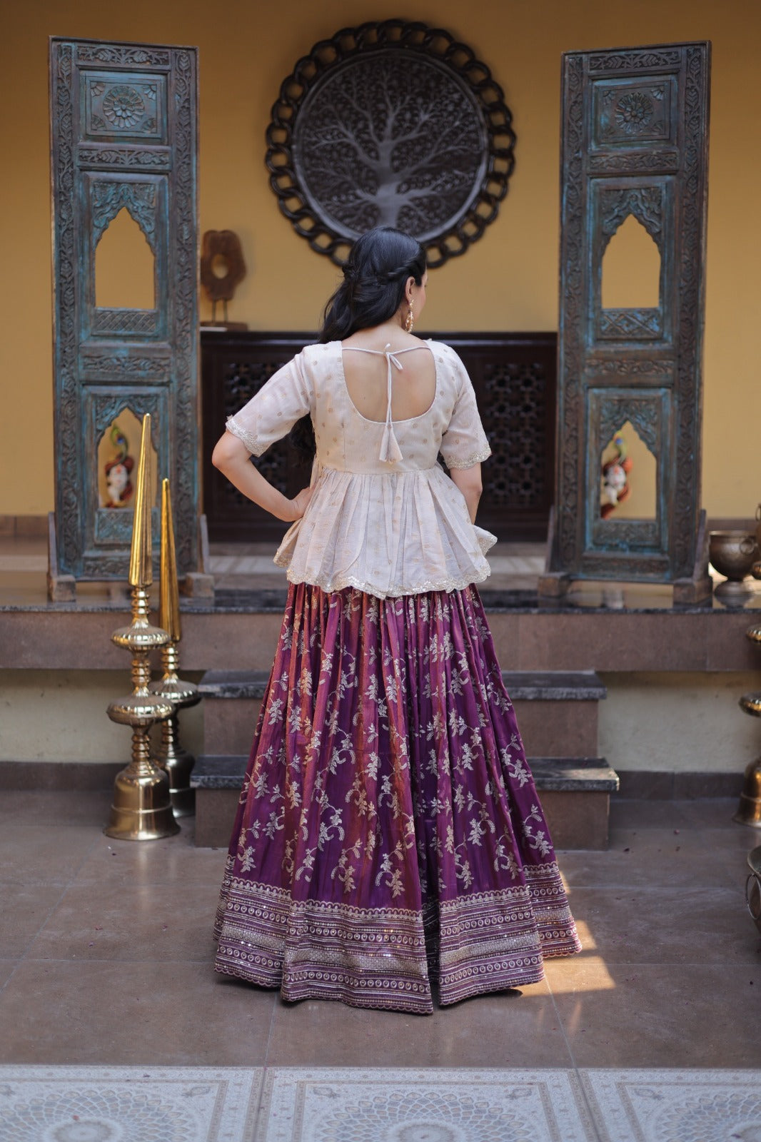 Designer viscose Jacquard lehenga choli