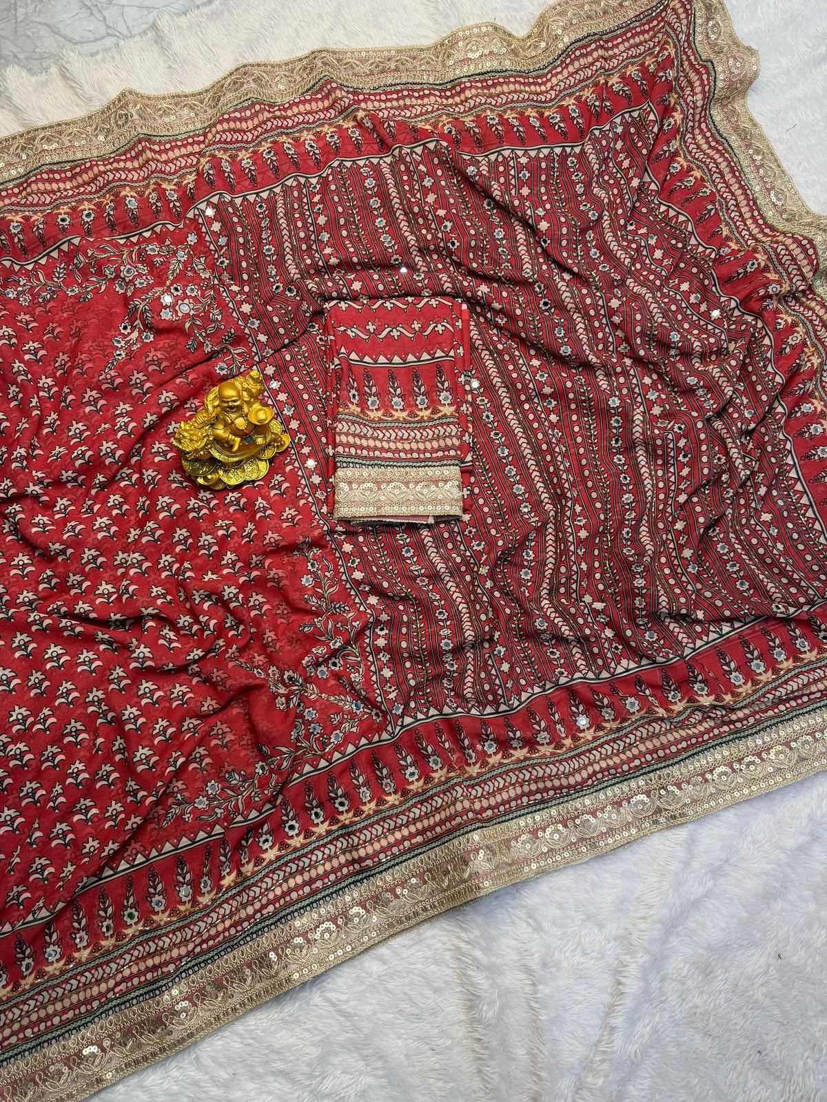 Fox georgette designer saree