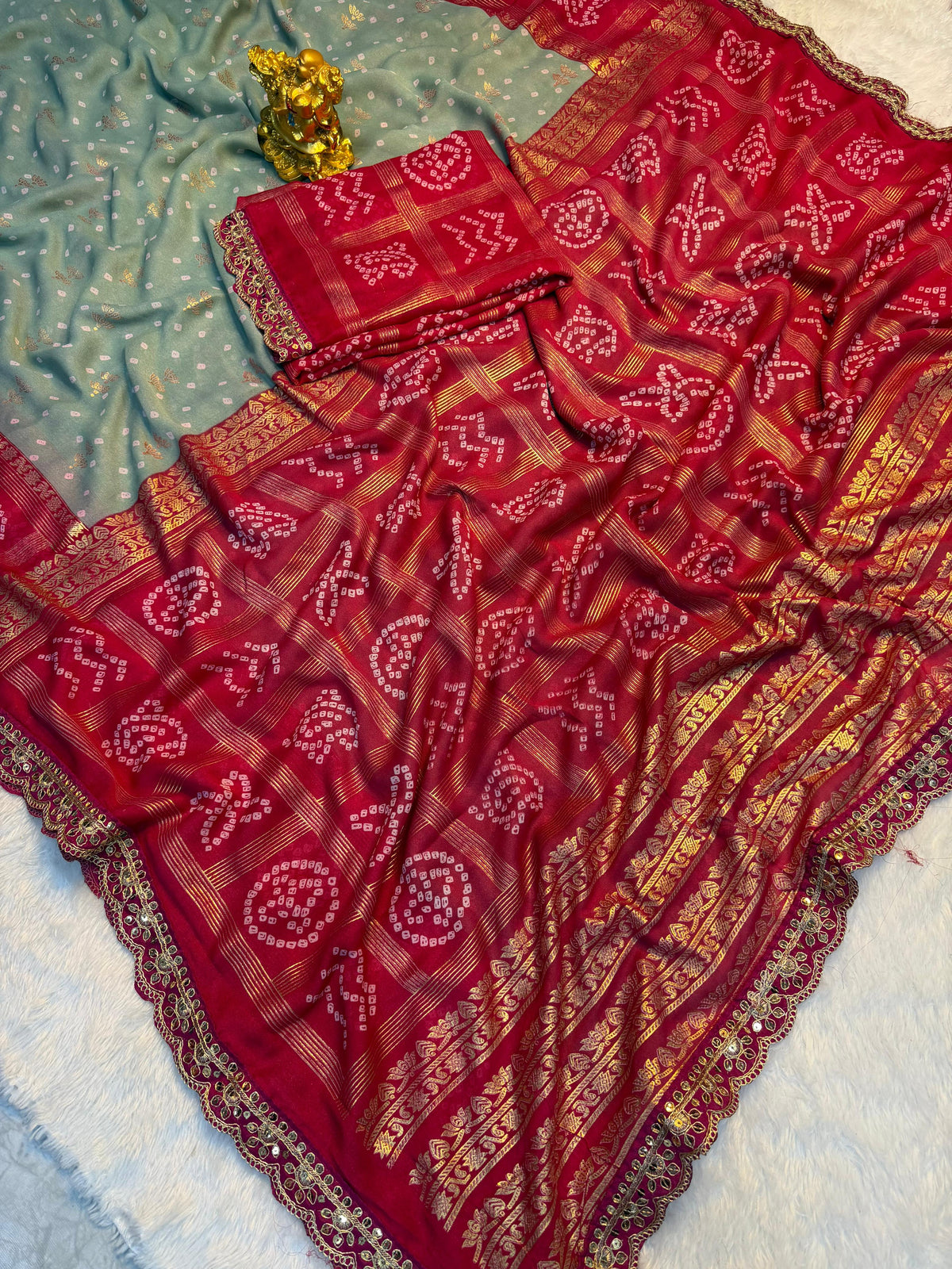 Heavy malai design saree* *