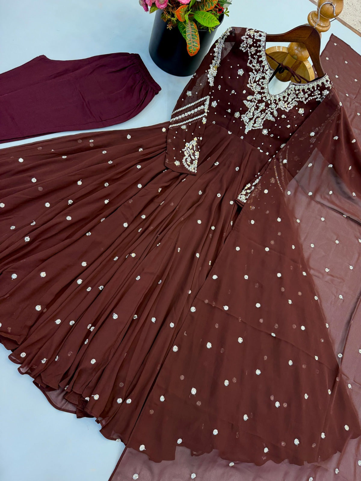 Heavy designer anarkali suit ✨