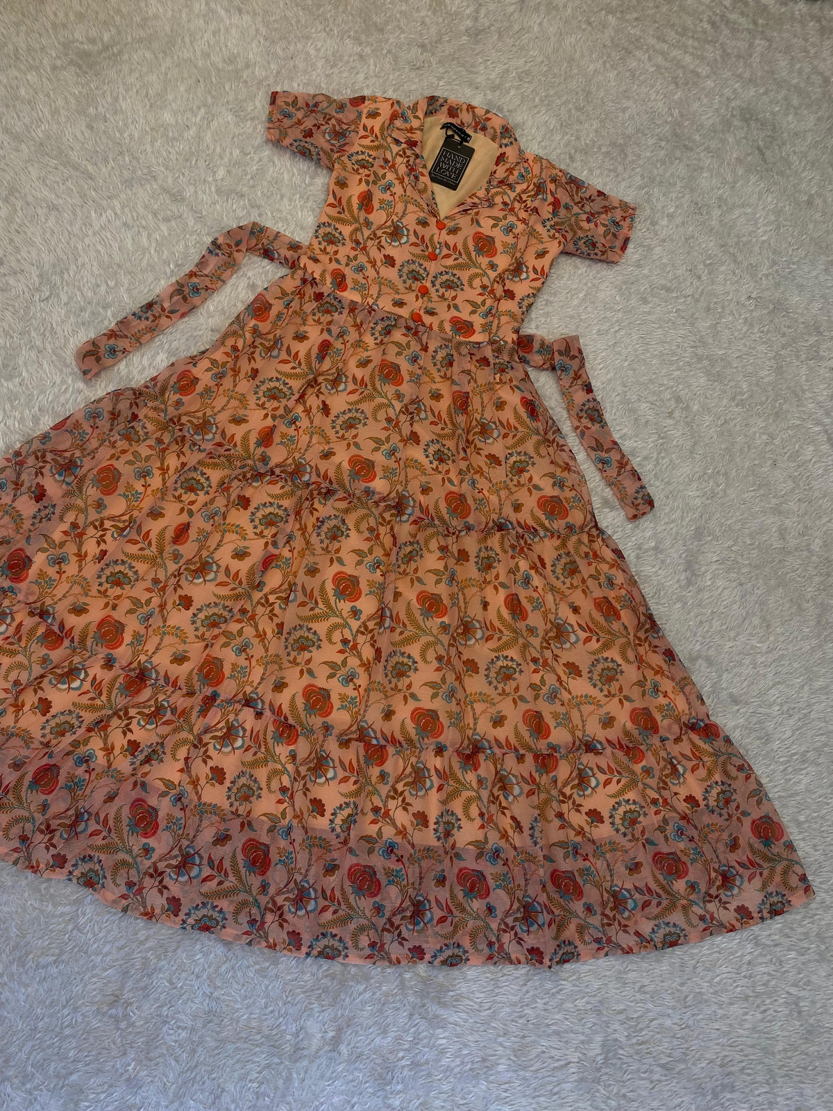 Shiffon floral 🌺 printed frock
