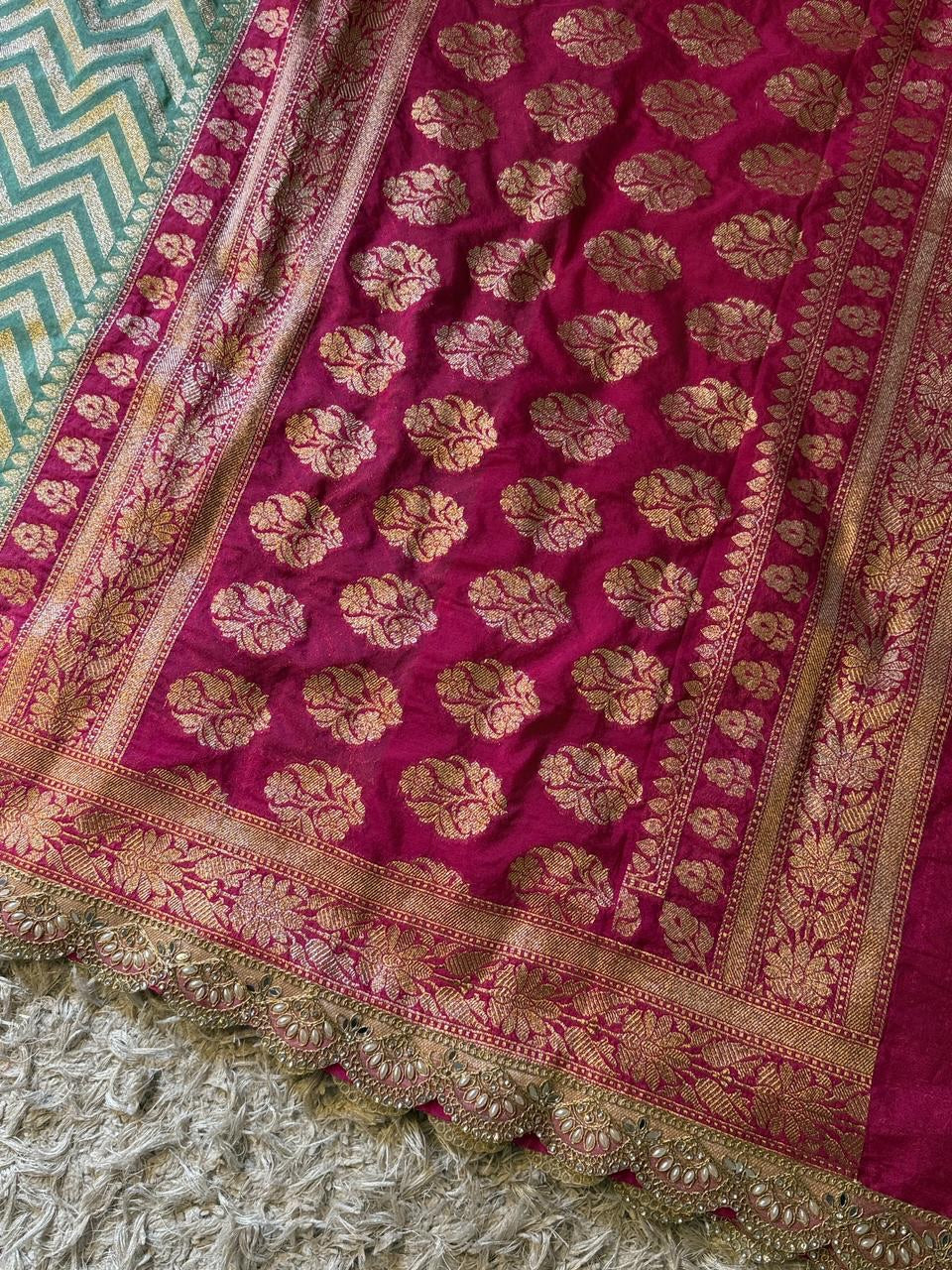 Benaresi khaddi georgette silk saree ✨
