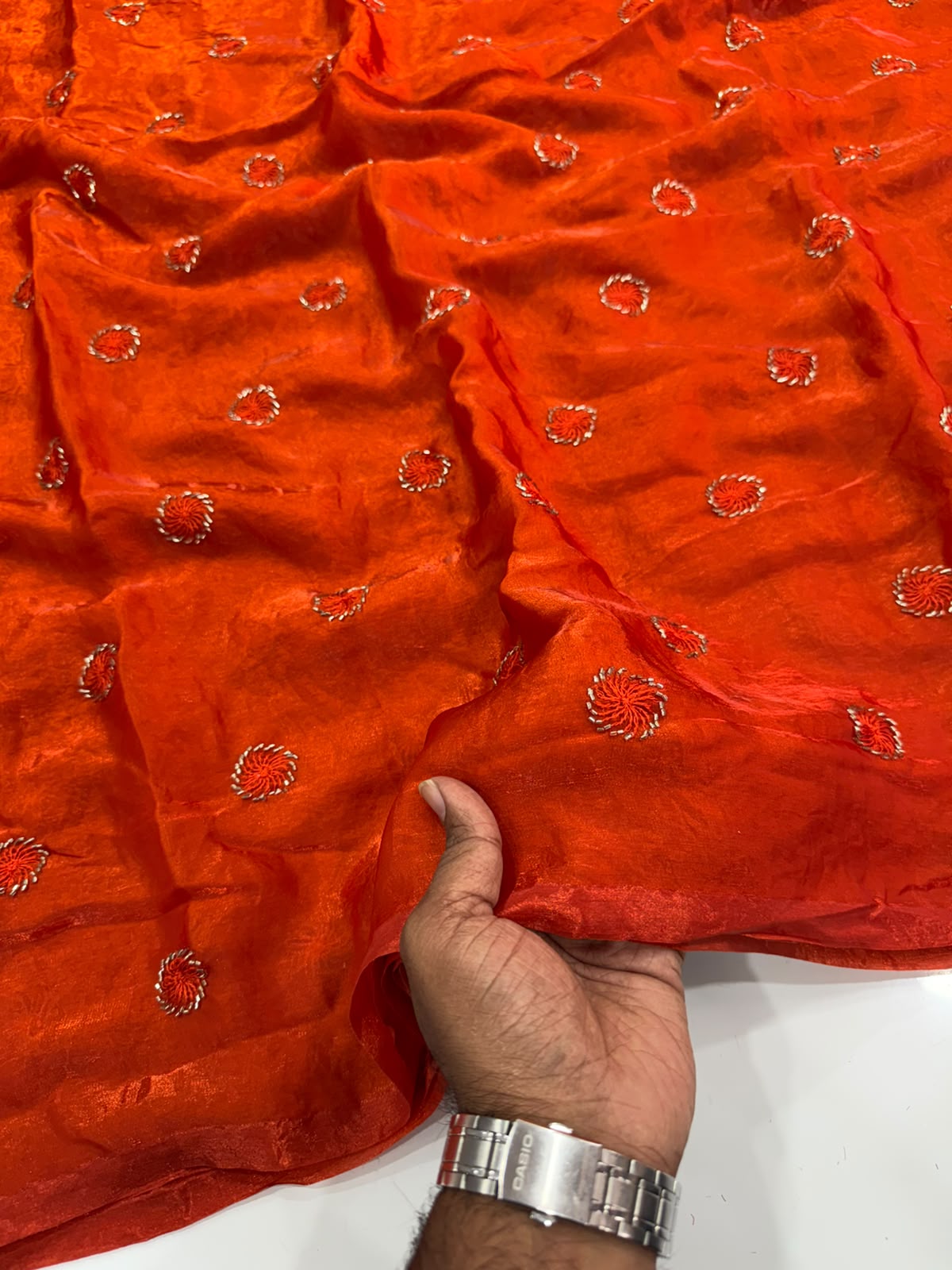 Space satin work saree ✨