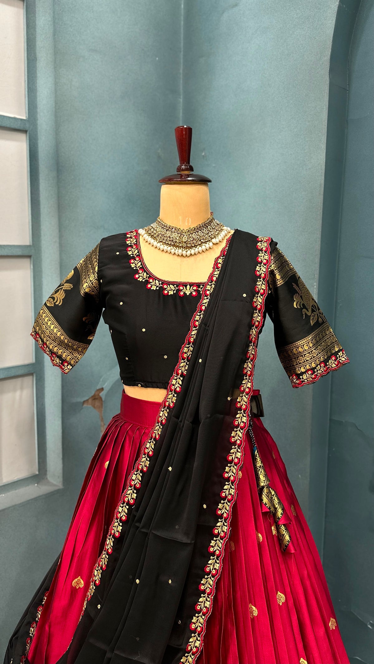 Full stiched Kanjivaram silk Lehenga