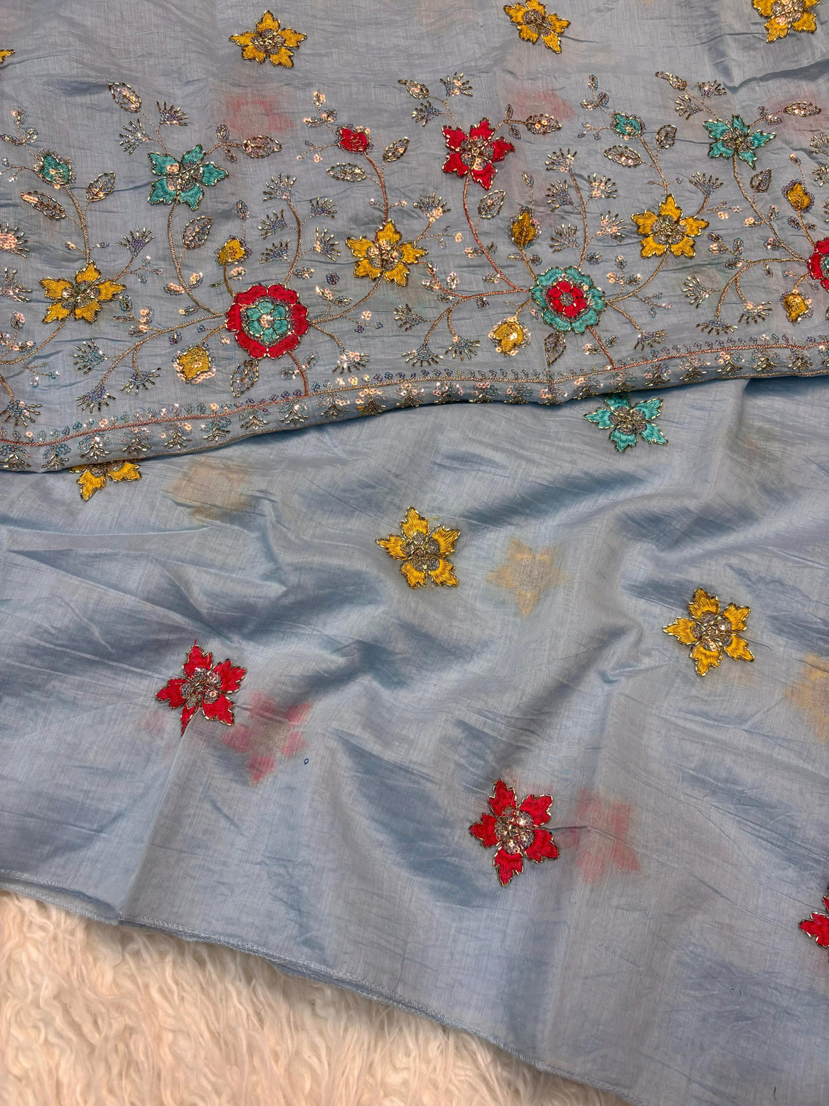 Mull cotton designer saree ✨