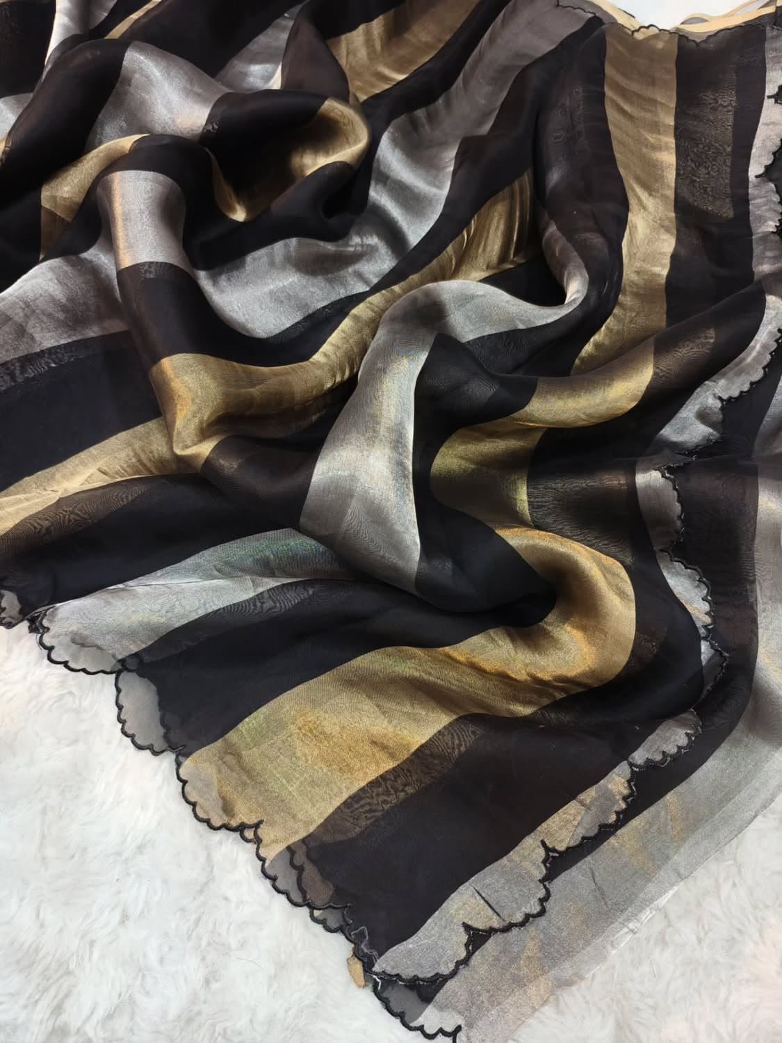 Georgette tissue silk saree
