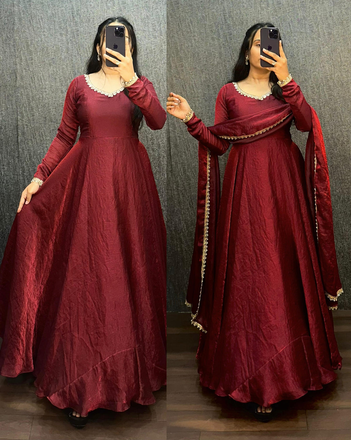 Exclusive gown with duppata ✨