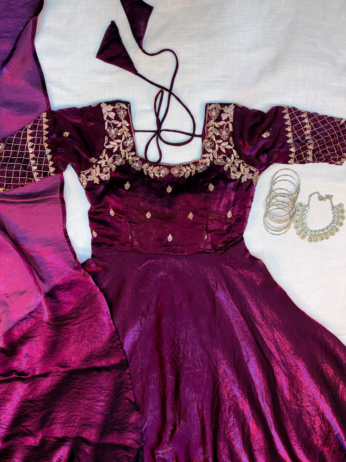 Sequence gown with duppata ✨
