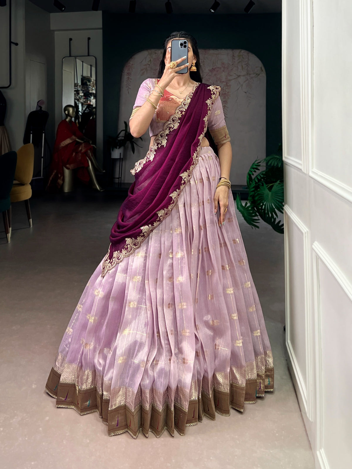 Paithani-inspires zari wearing lehenga set✨