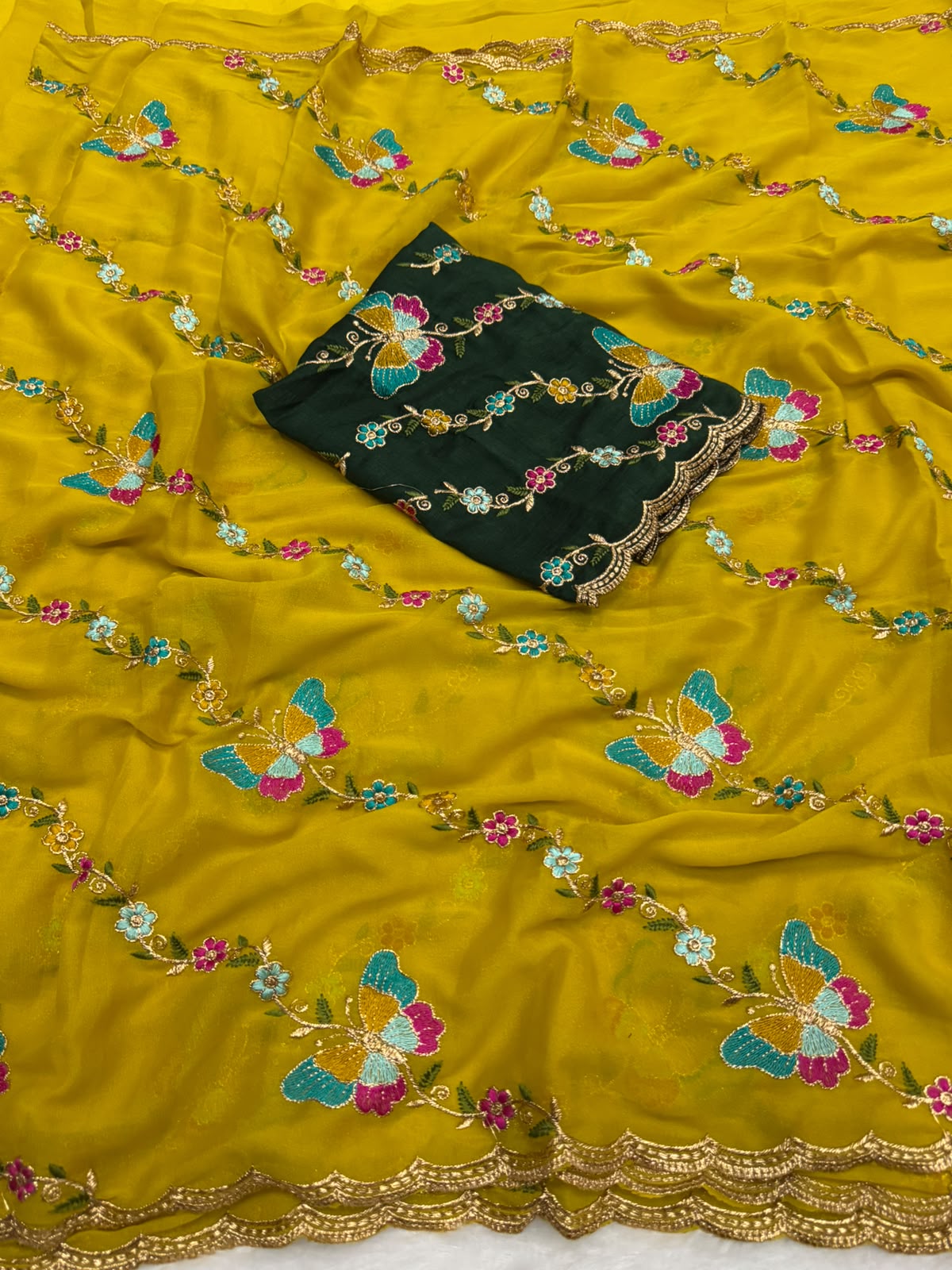 Star georgette designer saree ✨