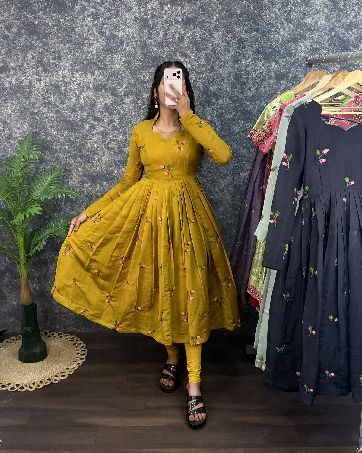 South mull chenderi Anarkali Set✨