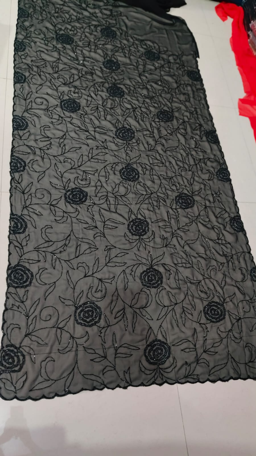 Premium georgette black saree