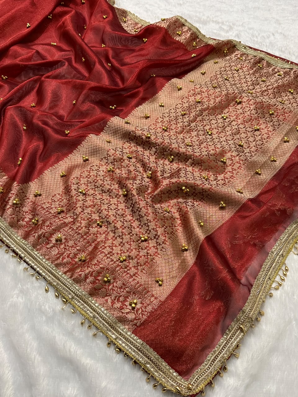 Viral tissue ghunghroo saree ✨