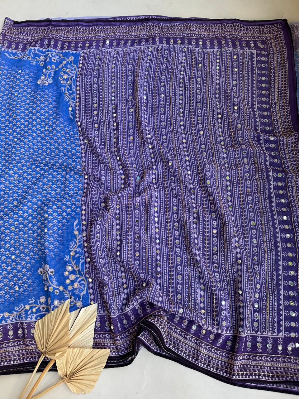 Bollywood style kareena kapoor inspired saree in dual shade ✨