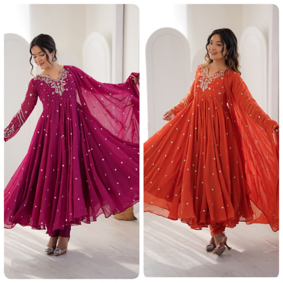 Heavy designer anarkali suit ✨