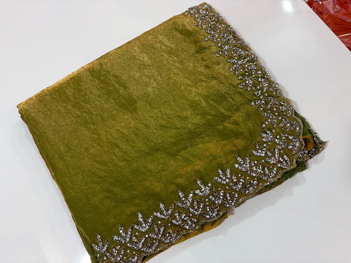 Space silk designer saree ✨