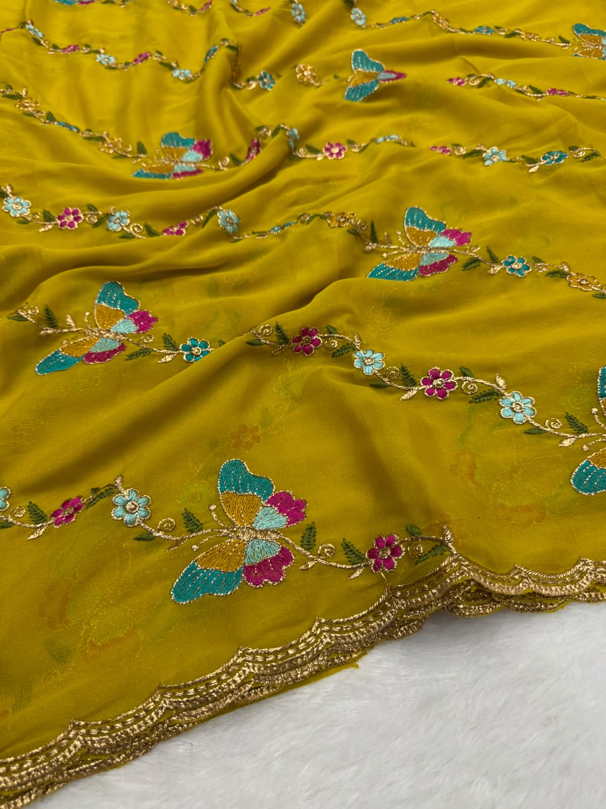 Star georgette designer saree ✨