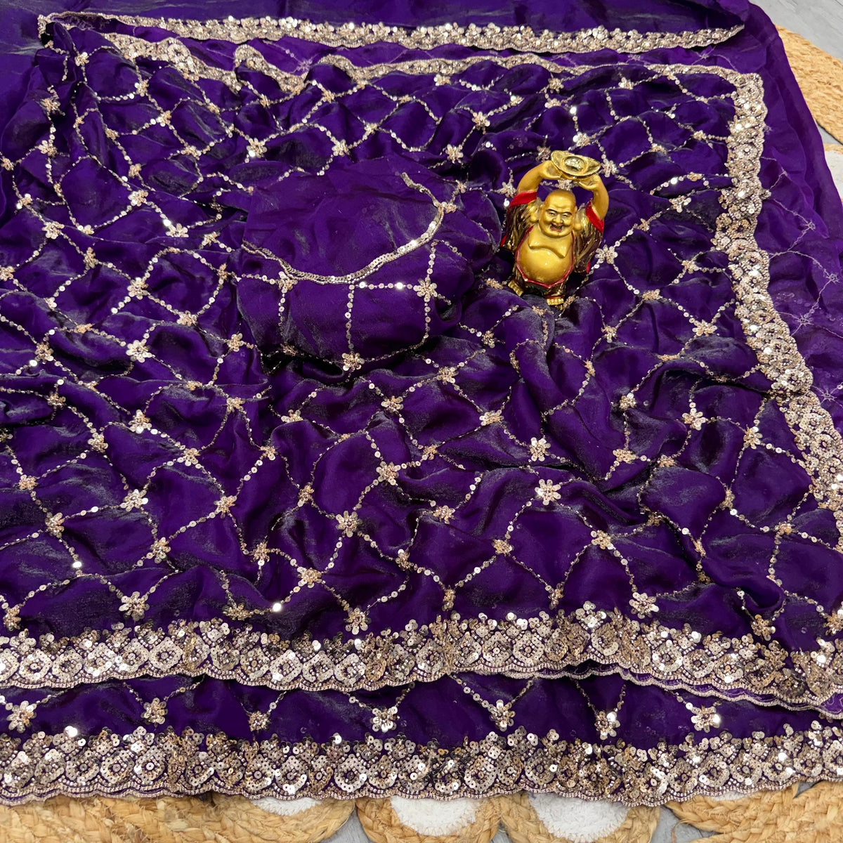 Grand party wear beeds work saree ✨