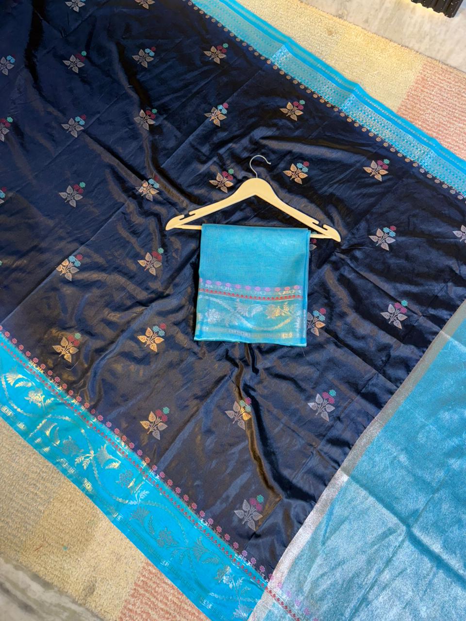 Banarasi Beautiful Premium Minakari Raw Mango Silk Soft Saree