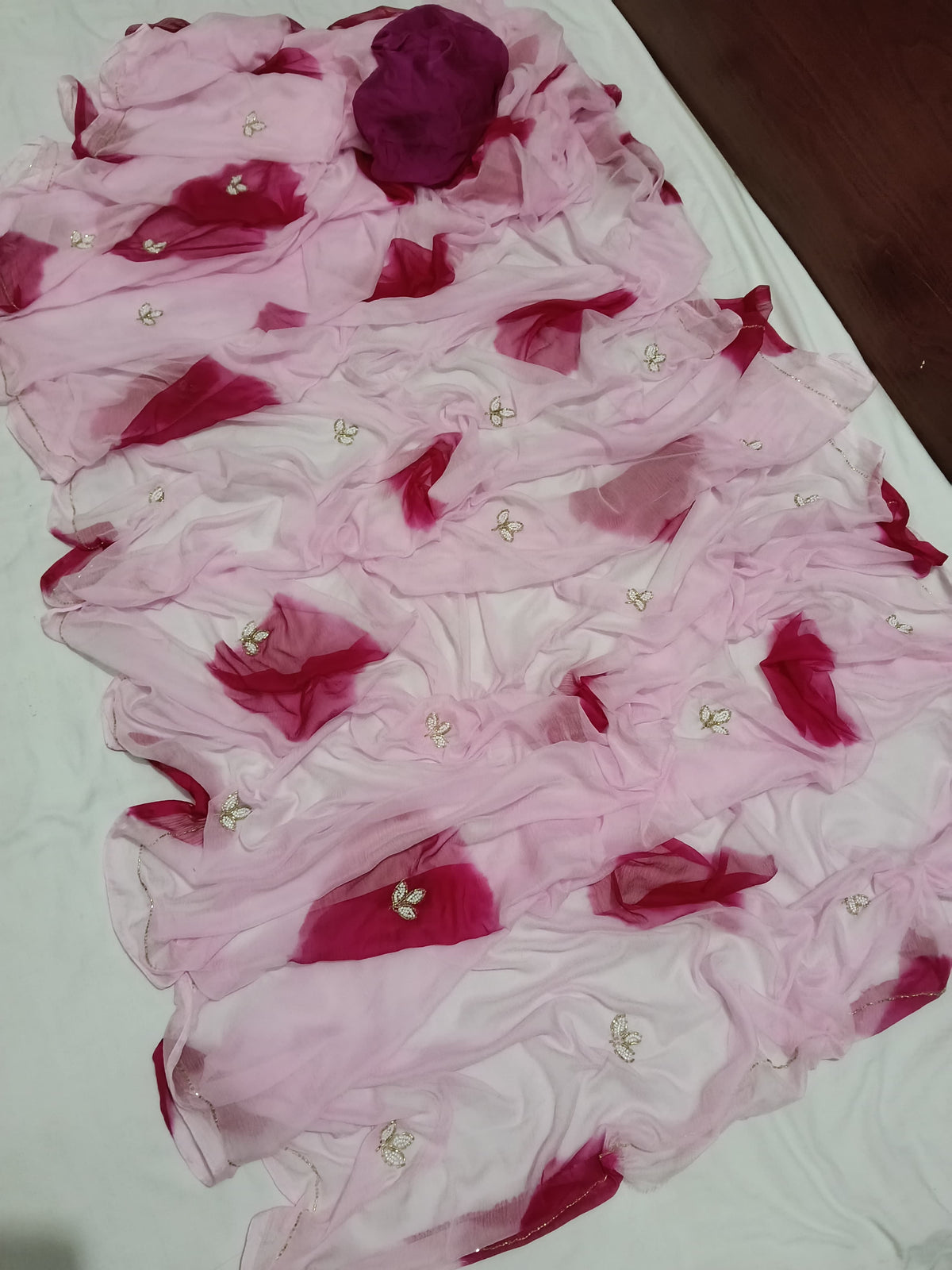 HALF PURE SHIFFON SAREE