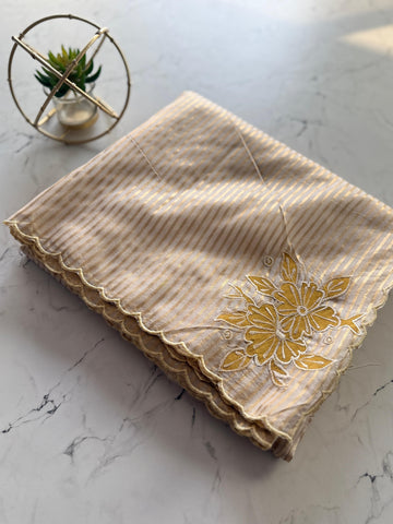 Premium Organza applique work saree