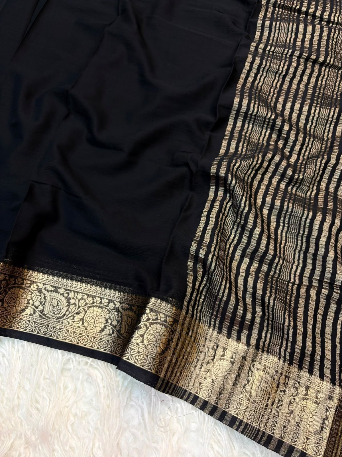 Viscose georgette crape saree✨