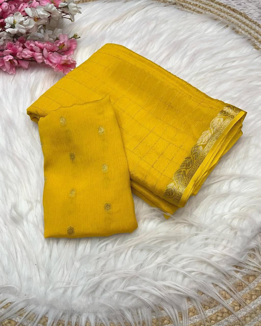 Viscose check saree✨