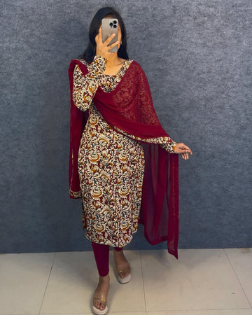 2 piece kalamkari set