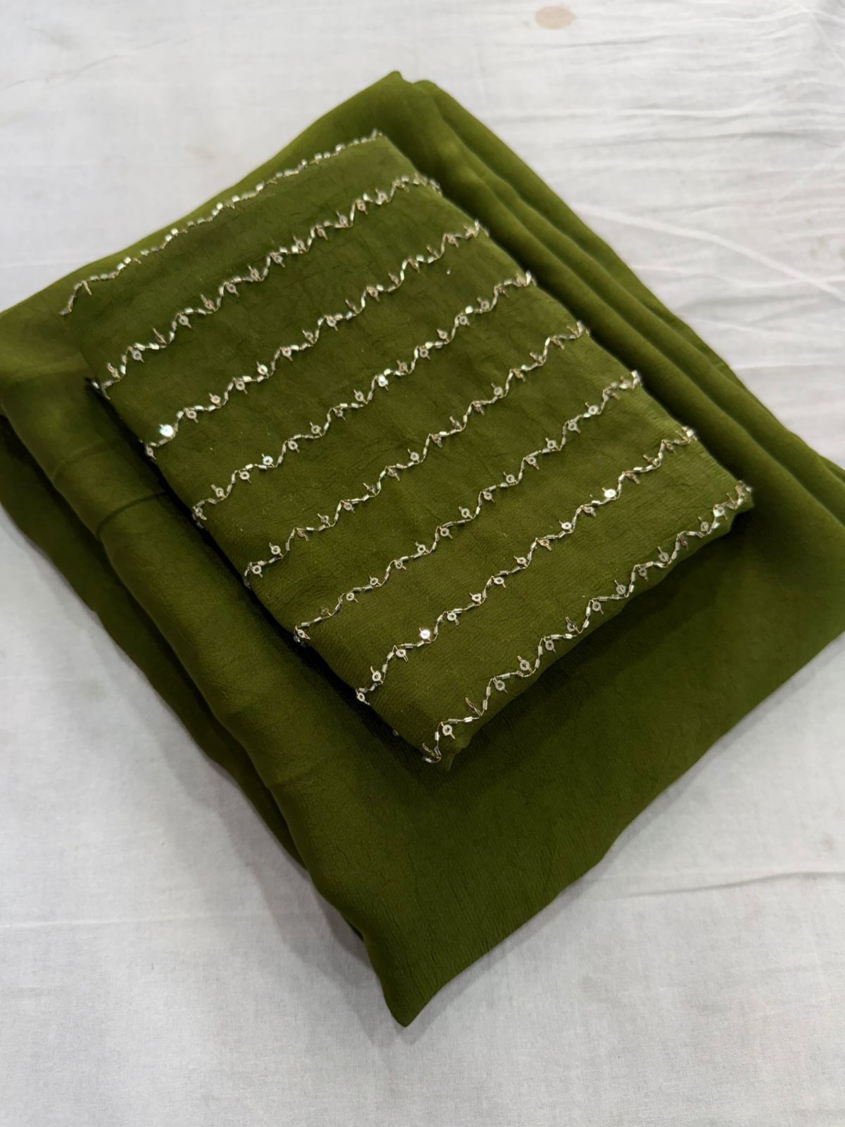 Rangoli crush saree