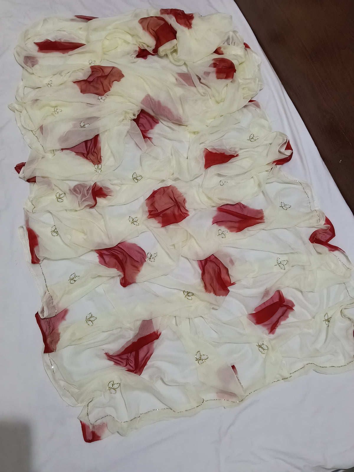 HALF PURE SHIFFON SAREE