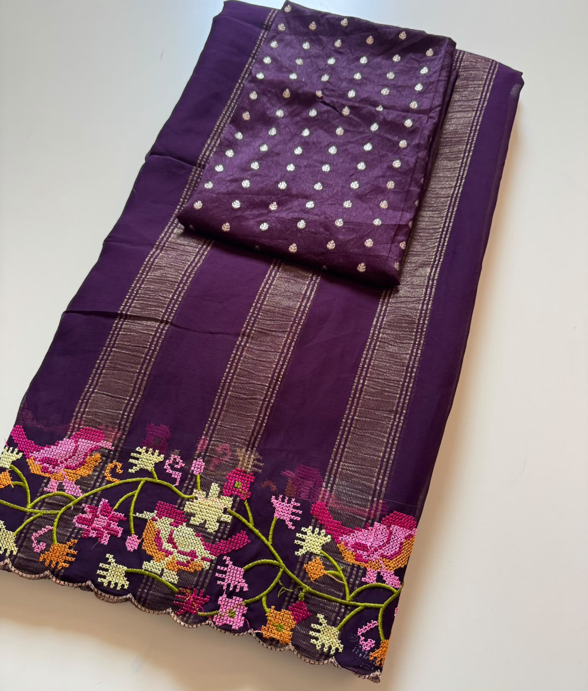 Floral cutwork designer saree ✨