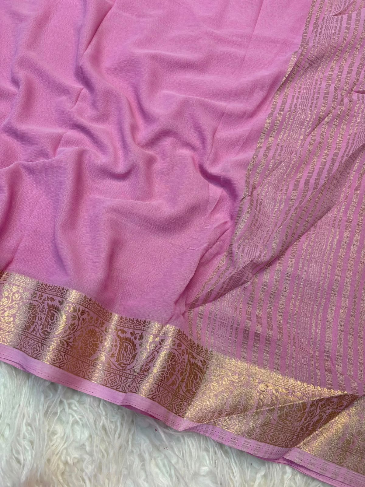 Viscose georgette crape saree✨