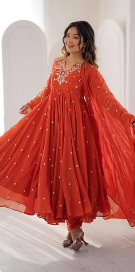 Heavy designer anarkali suit ✨
