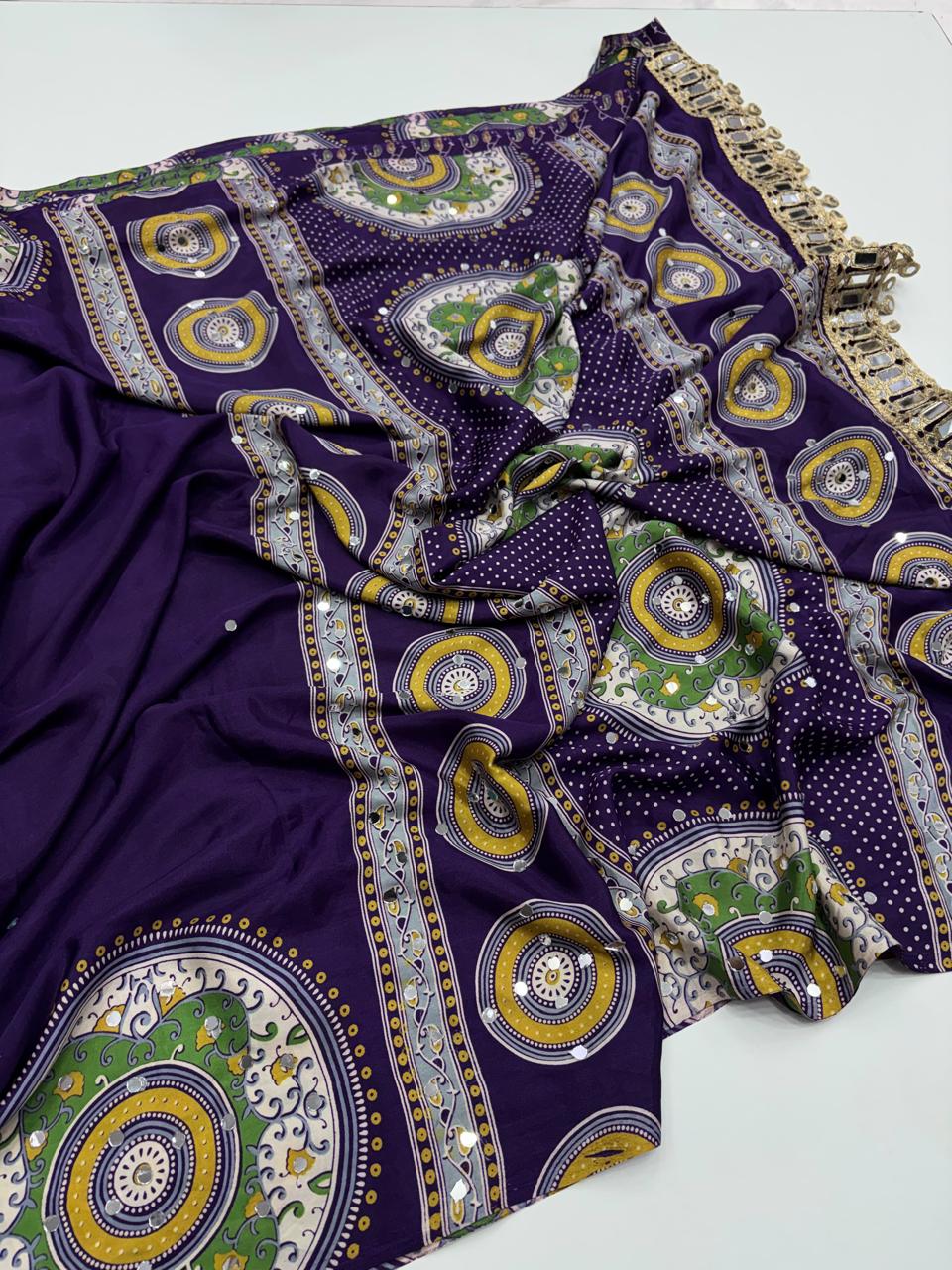 Pure Arjakh Sartin viscous silk saree